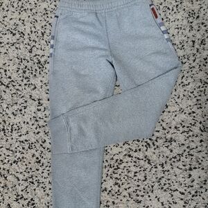 Burburry Gray Sweatpants with Checkered Side Detail
